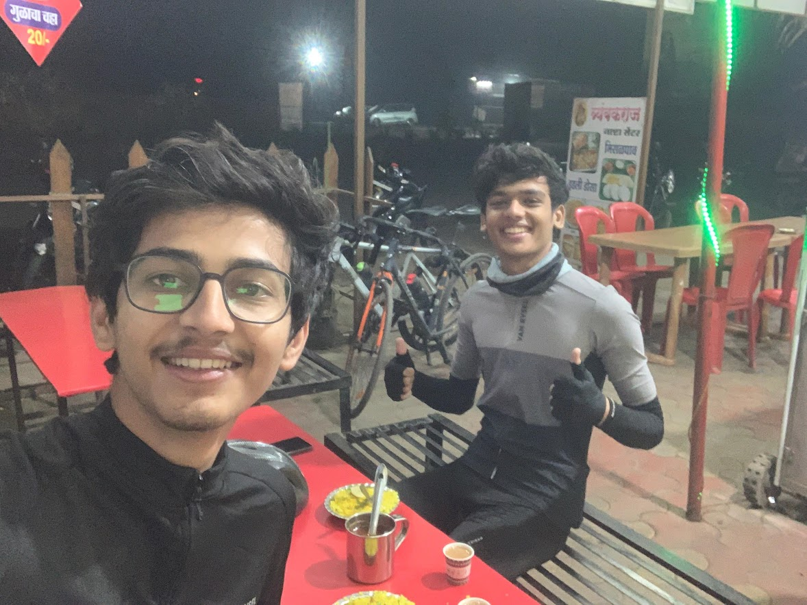 Shriram Khandbahale and Ayush Ahirrao cycling